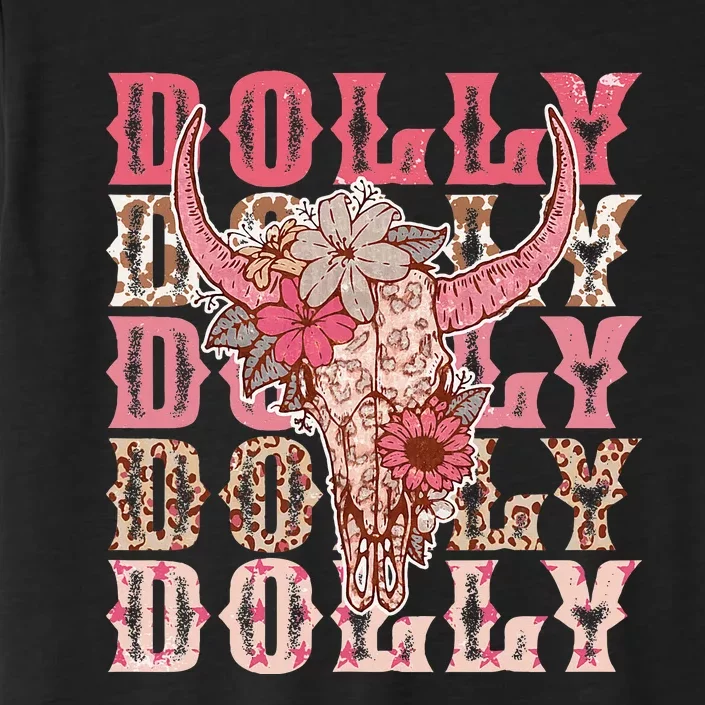 Trendy Dolly First Name Guitar Pink Cowgirl Western ChromaSoft Performance T-Shirt