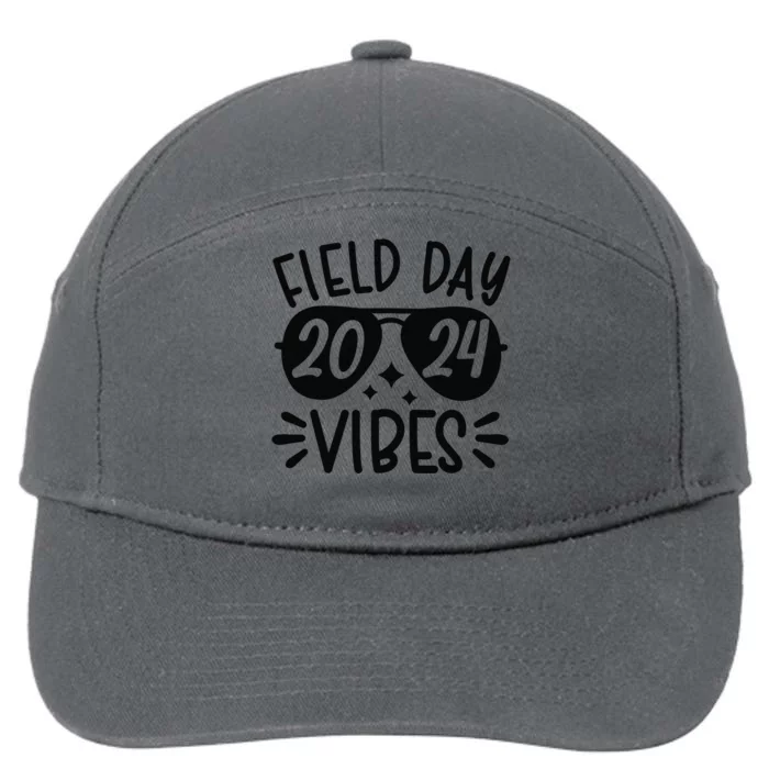 Tie Dye Field Day Vibes Funny For Teacher Field Day 2024 7-Panel Snapback Hat