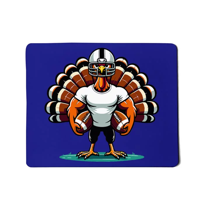 Turkey Day Football Player Fall Thanksgiving Mousepad