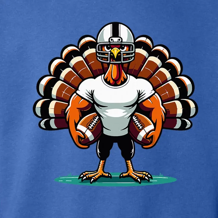 Turkey Day Football Player Fall Thanksgiving Toddler Hoodie