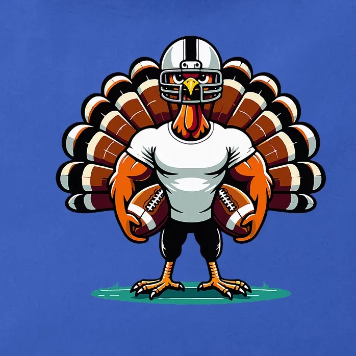 Turkey Day Football Player Fall Thanksgiving Zip Tote Bag