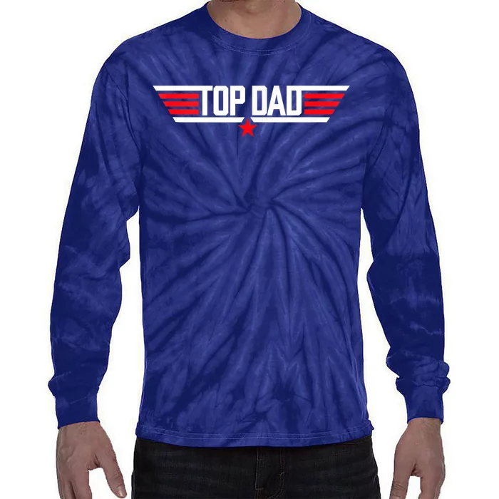 Top Dad Funny 80s Father Air Humor Movie Gun Fathers Day Tie-Dye Long Sleeve Shirt