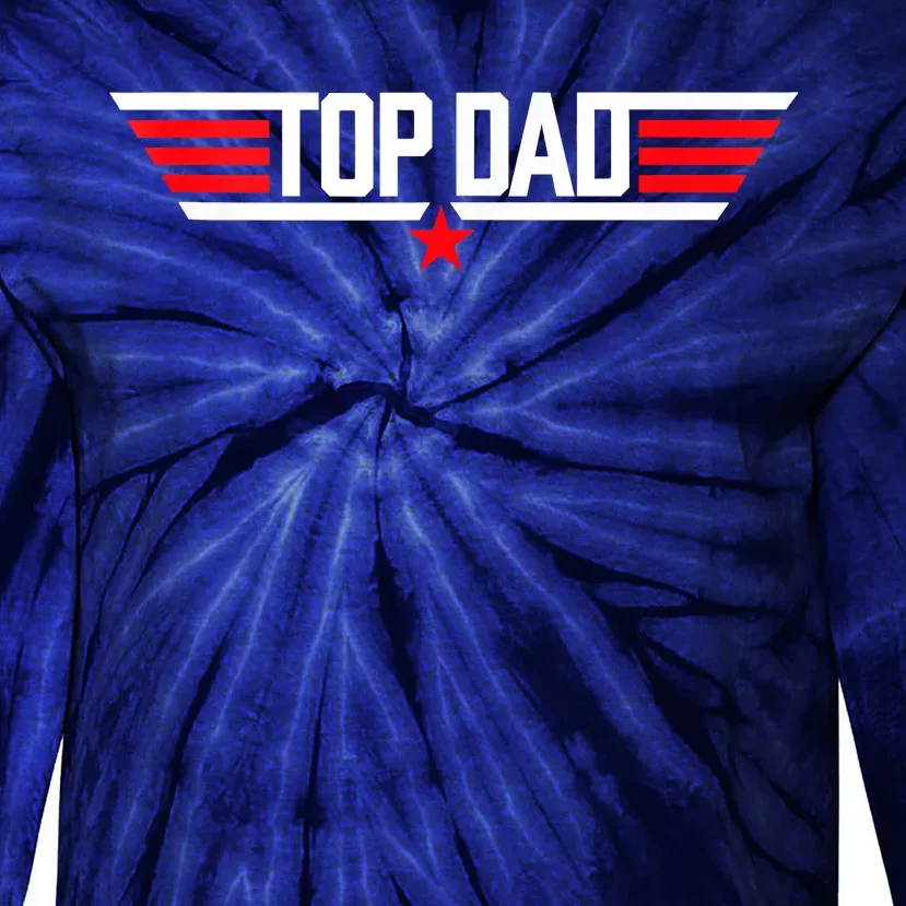 Top Dad Funny 80s Father Air Humor Movie Gun Fathers Day Tie-Dye Long Sleeve Shirt