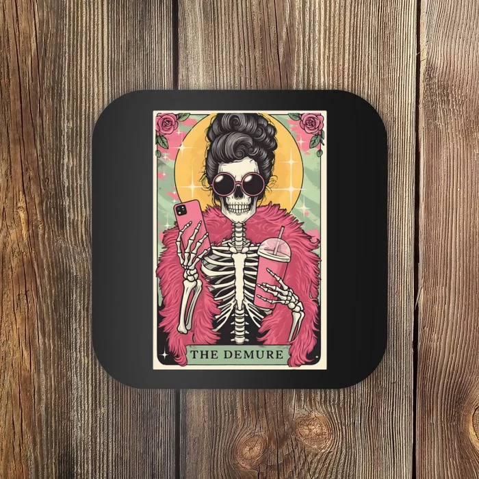 The Demure Funny Tarot Card Meme Coaster