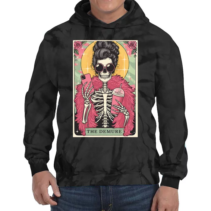 The Demure Funny Tarot Card Meme Tie Dye Hoodie