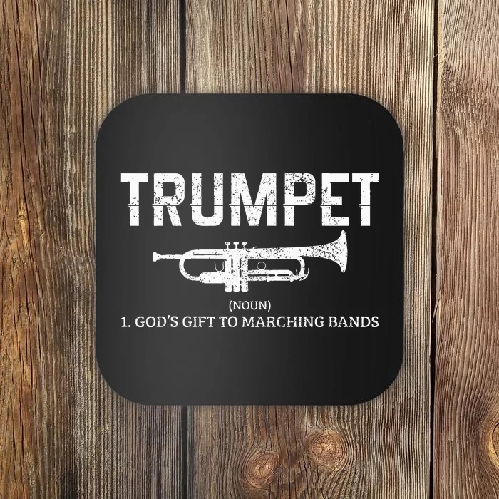 Trumpet Definition Funny Marching Band Musician Gift Coaster