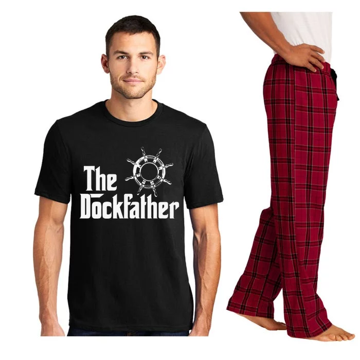 The Dockfather Funny Boating Fishing Boat Dad Captain Boater Gift Pajama Set