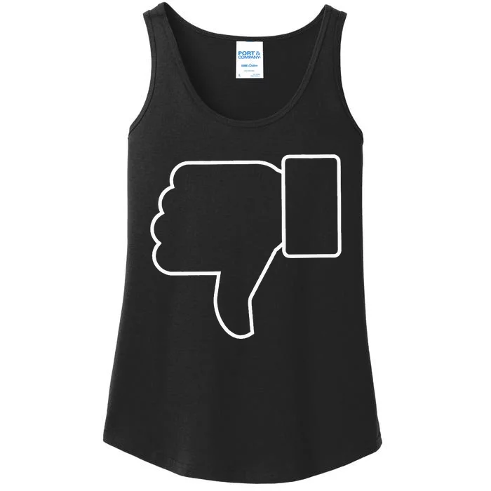 Thumbs Down Funny Jokes Sarcastic Ladies Essential Tank