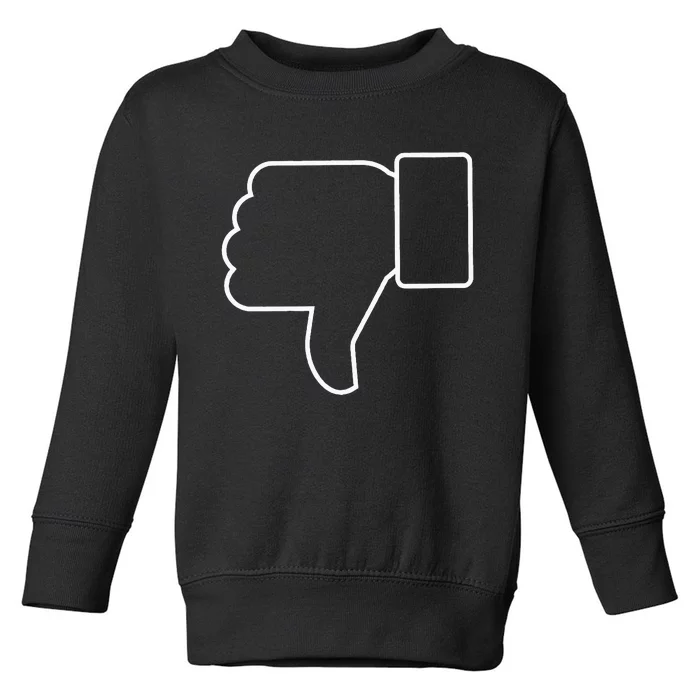 Thumbs Down Funny Jokes Sarcastic Toddler Sweatshirt