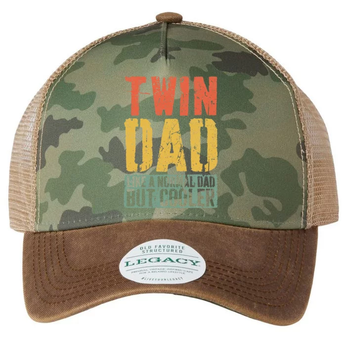 Twin Dad FatherS Day Dad Of Twins Legacy Tie Dye Trucker Hat