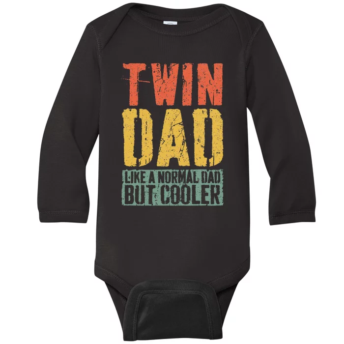 Twin Dad FatherS Day Dad Of Twins Baby Long Sleeve Bodysuit