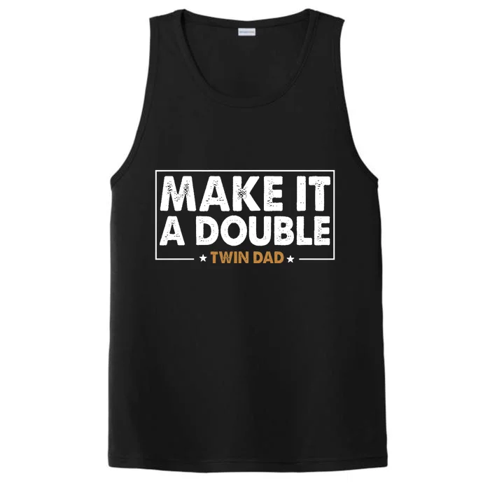 Twin Dad Fathers Daddy Family Performance Tank