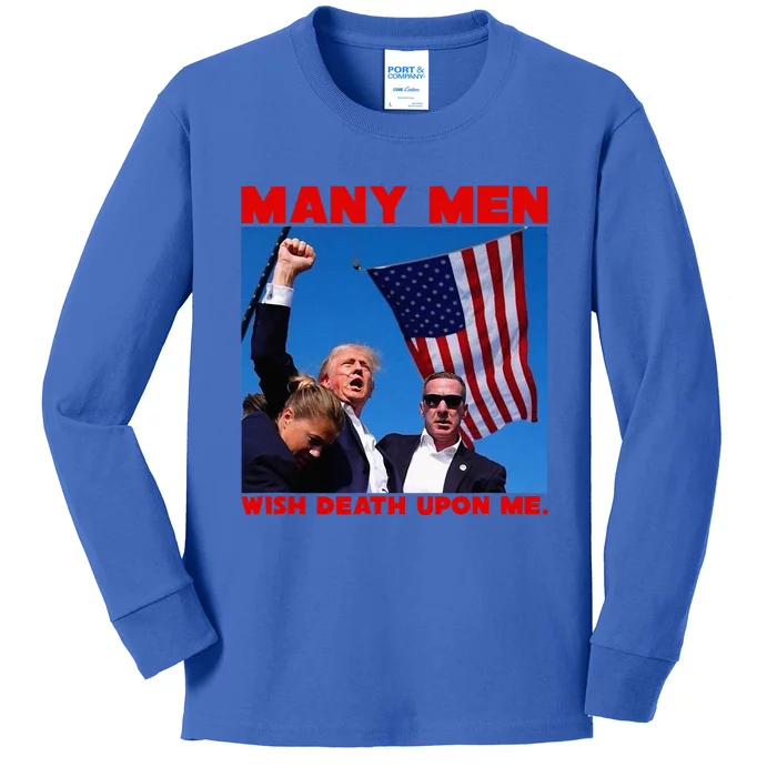 Trump Defiant Fist Kids Long Sleeve Shirt