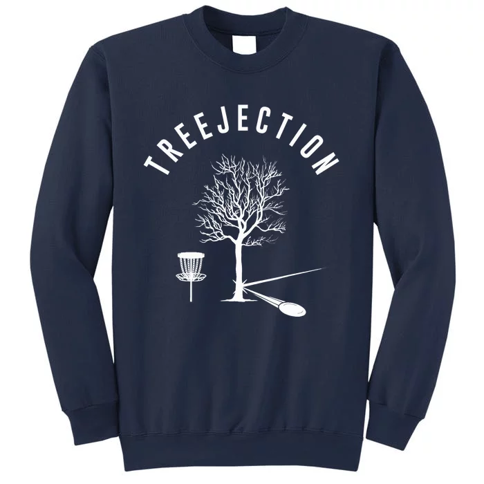 Treejection Disc Golf Funny Sports Tree Disc Golf Player Sweatshirt