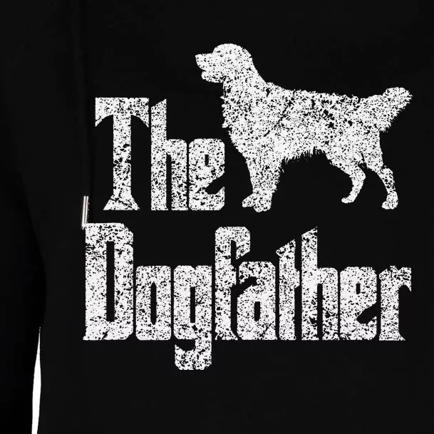 The Dogfather , Golden Retriever silhouette, dog gift Womens Funnel Neck Pullover Hood