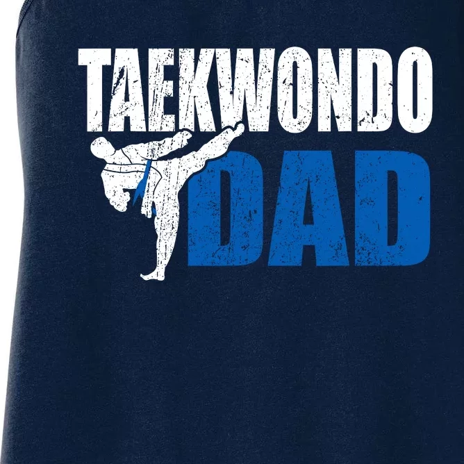 Taekwondo Dad Gift Idea Funny Fan Taekwondo Costume Women's Racerback Tank