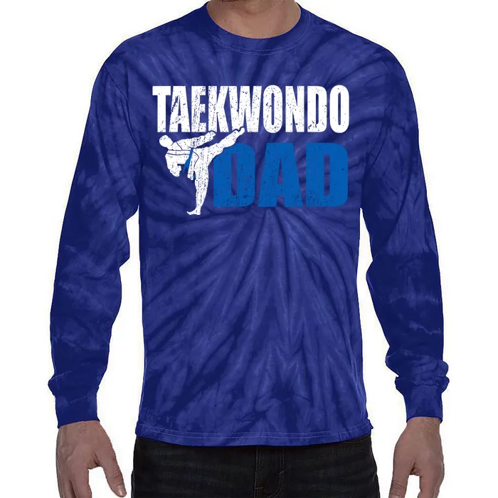 Taekwondo Dad Gift Idea Funny Fan Taekwondo Costume Tie-Dye Long Sleeve Shirt