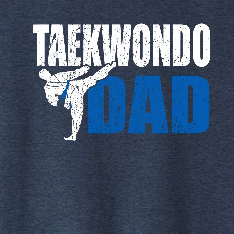 Taekwondo Dad Gift Idea Funny Fan Taekwondo Costume Women's Crop Top Tee