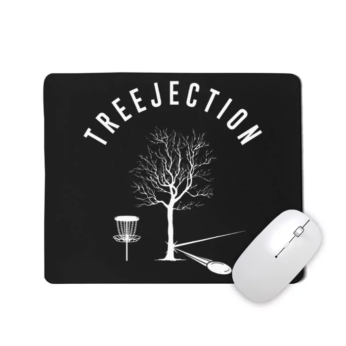 Treejection Disc Golf Funny Sports Tree Disc Golf Player Mousepad