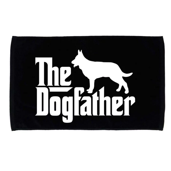 The Dogfather Ger Shepherd Dog Dad Funny Gift Microfiber Hand Towel