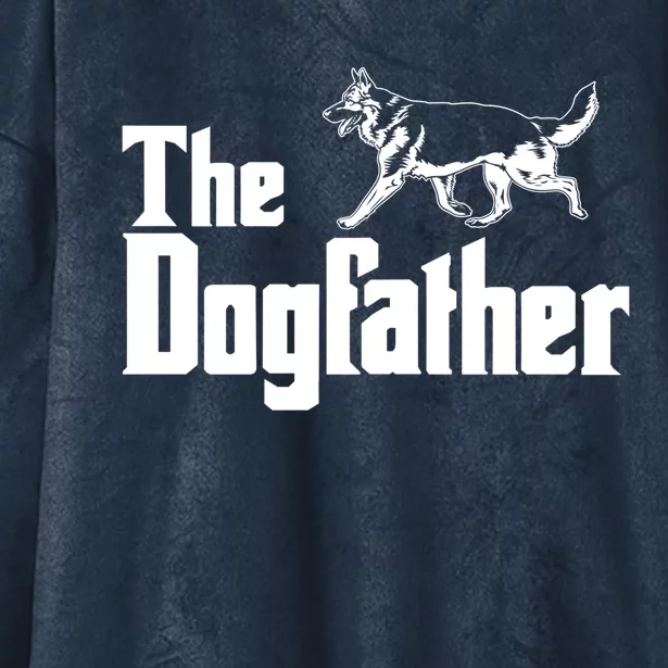 The Dogfather Ger Shepherd Funny Gift Funny Gift Hooded Wearable Blanket