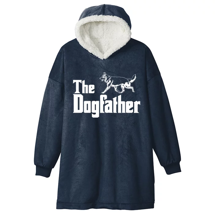 The Dogfather Ger Shepherd Funny Gift Funny Gift Hooded Wearable Blanket