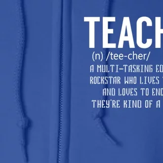 Teacher Definition Gift Teacher Appreciation Gift Full Zip Hoodie