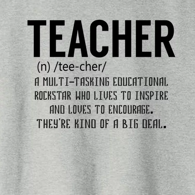 Teacher Definition Gift Teacher Appreciation Gift Women's Crop Top Tee