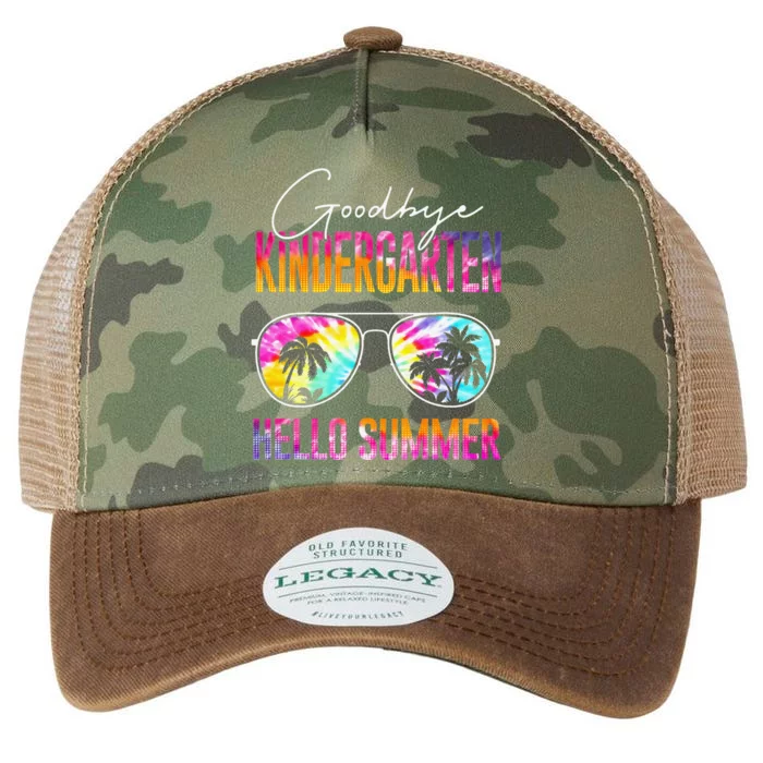 Tie Dye Goodbye Kindergarten Hello Summer Last Day Of School Legacy Tie Dye Trucker Hat