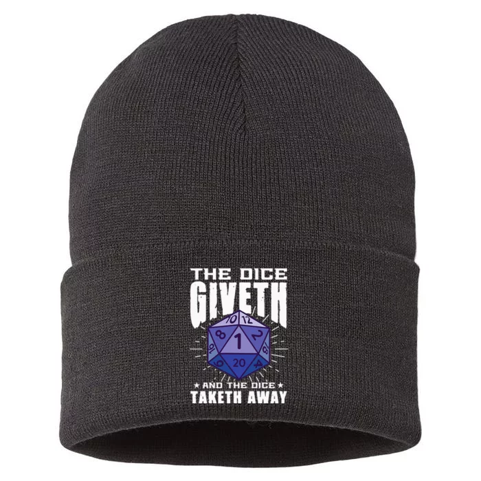 The Dice Giveth And Dice Taketh Away Sustainable Knit Beanie