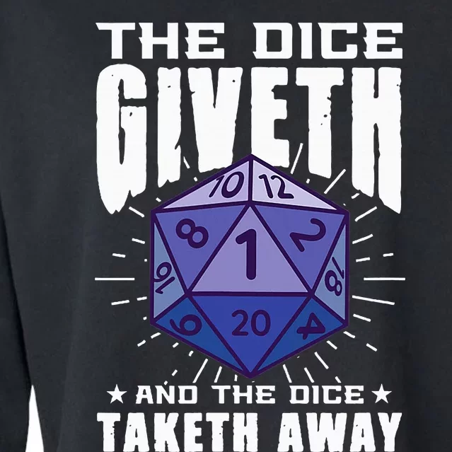 The Dice Giveth And Dice Taketh Away Cropped Pullover Crew