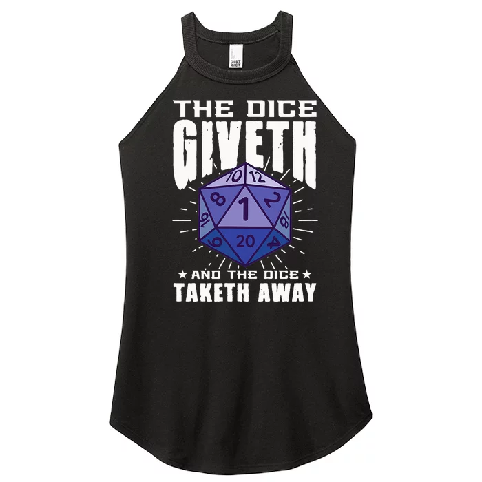 The Dice Giveth And Dice Taketh Away Women’s Perfect Tri Rocker Tank