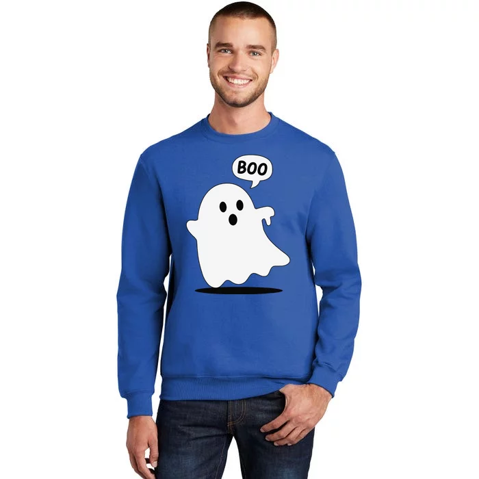 Thumbs Down Ghost Screaming Boo Disapproval Ghost Halloween Tall Sweatshirt