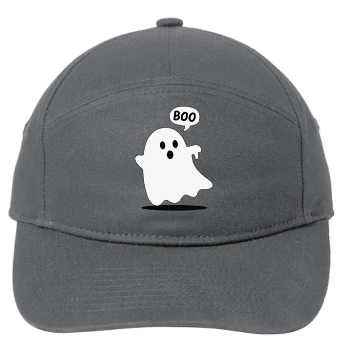 Thumbs Down Ghost Screaming Boo Disapproval Ghost Halloween 7-Panel Snapback Hat