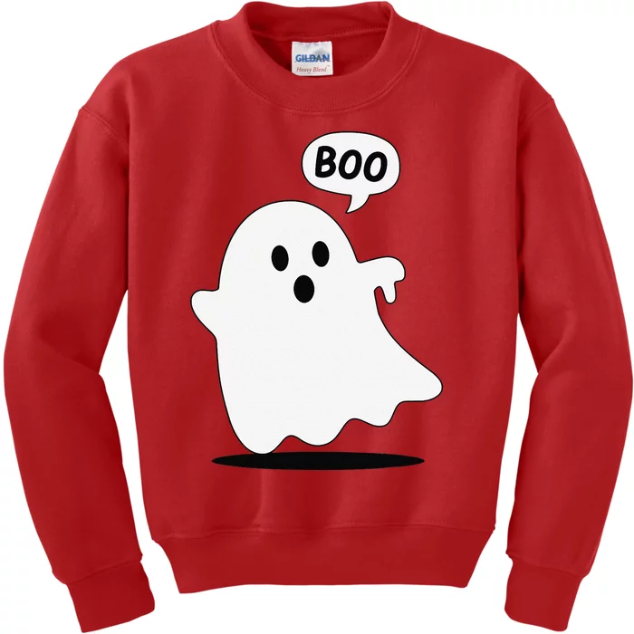 Thumbs Down Ghost Screaming Boo Disapproval Ghost Halloween Kids Sweatshirt