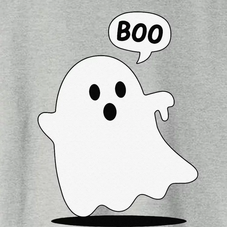 Thumbs Down Ghost Screaming Boo Disapproval Ghost Halloween Women's Crop Top Tee