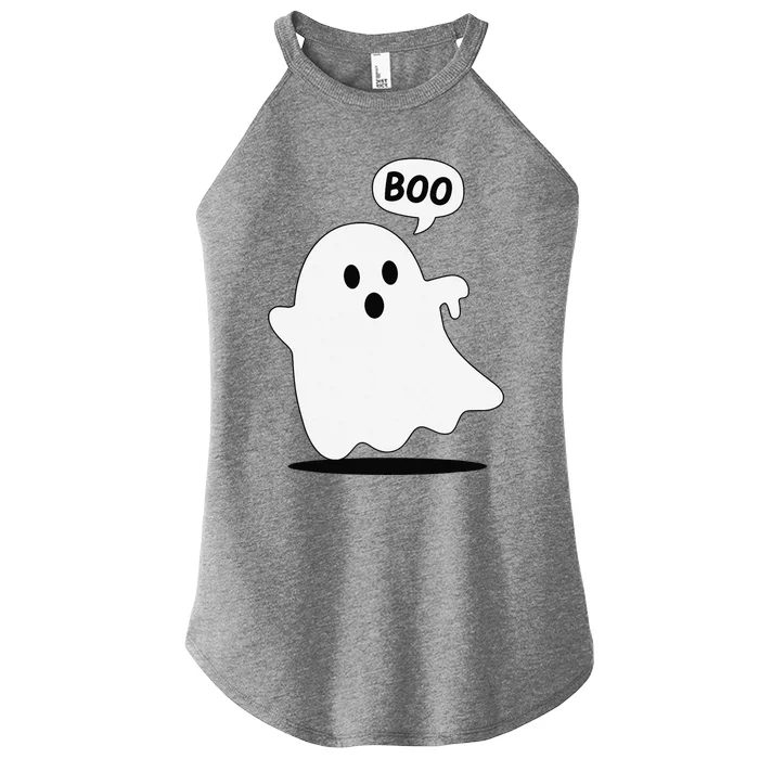 Thumbs Down Ghost Screaming Boo Disapproval Ghost Halloween Women’s Perfect Tri Rocker Tank