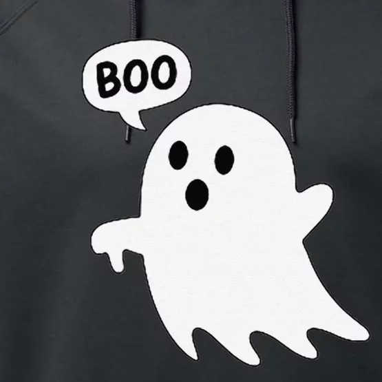 Thumbs Down Ghost Screaming Boo Disapproval Ghost Halloween Performance Fleece Hoodie