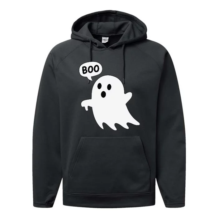 Thumbs Down Ghost Screaming Boo Disapproval Ghost Halloween Performance Fleece Hoodie