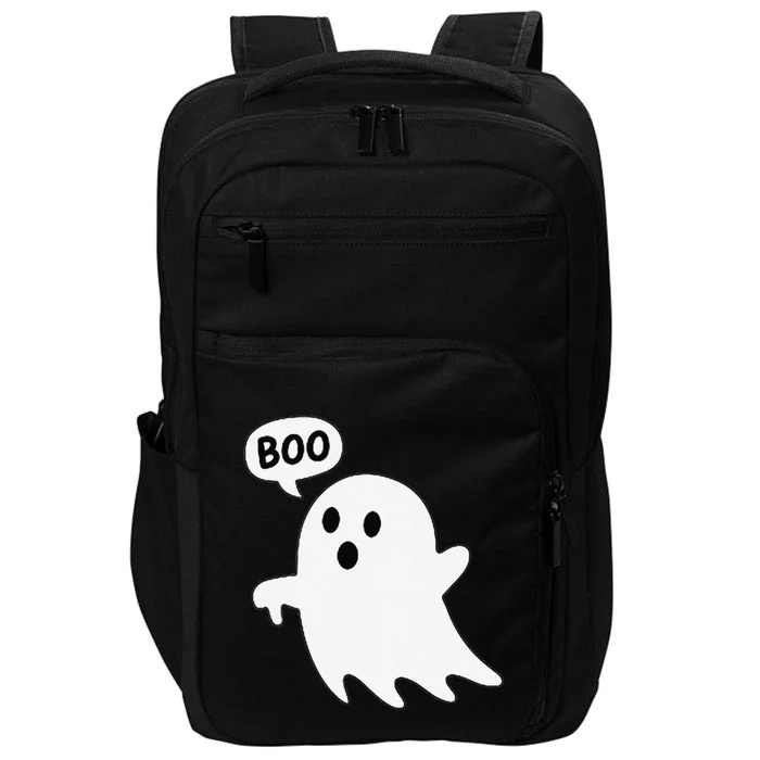 Thumbs Down Ghost Screaming Boo Disapproval Ghost Halloween Impact Tech Backpack