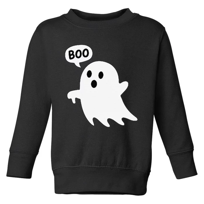 Thumbs Down Ghost Screaming Boo Disapproval Ghost Halloween Toddler Sweatshirt