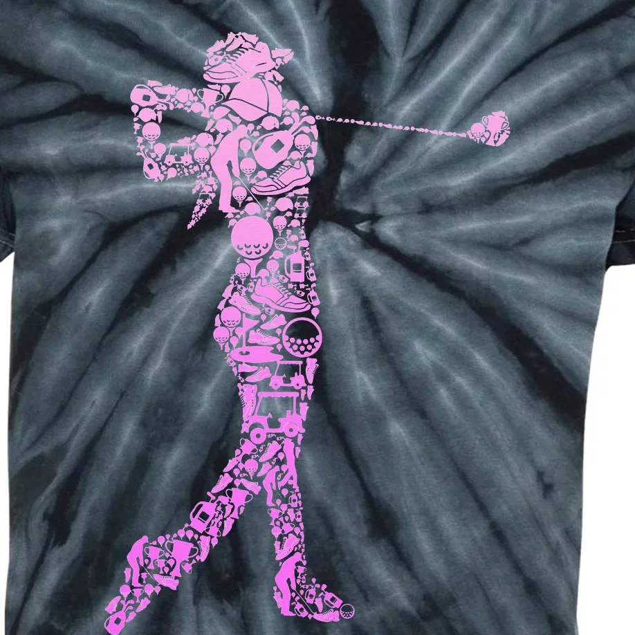 tie dye Golf Club Golfer Golfing sport lovers Kids Tie-Dye T-Shirt