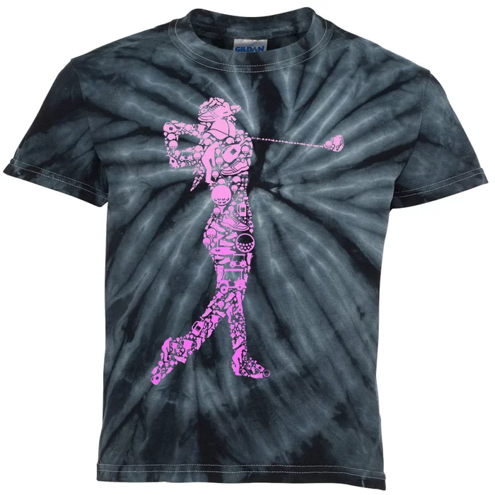 tie dye Golf Club Golfer Golfing sport lovers Kids Tie-Dye T-Shirt