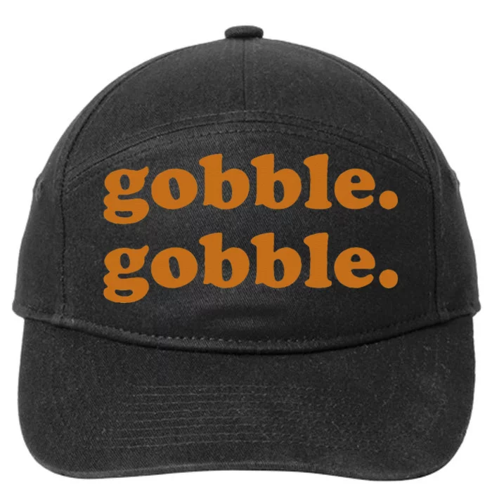 Thanksgiving Day Gobble Gobble Turkey Trot 7-Panel Snapback Hat