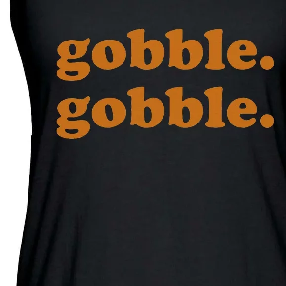 Thanksgiving Day Gobble Gobble Turkey Trot Ladies Essential Flowy Tank