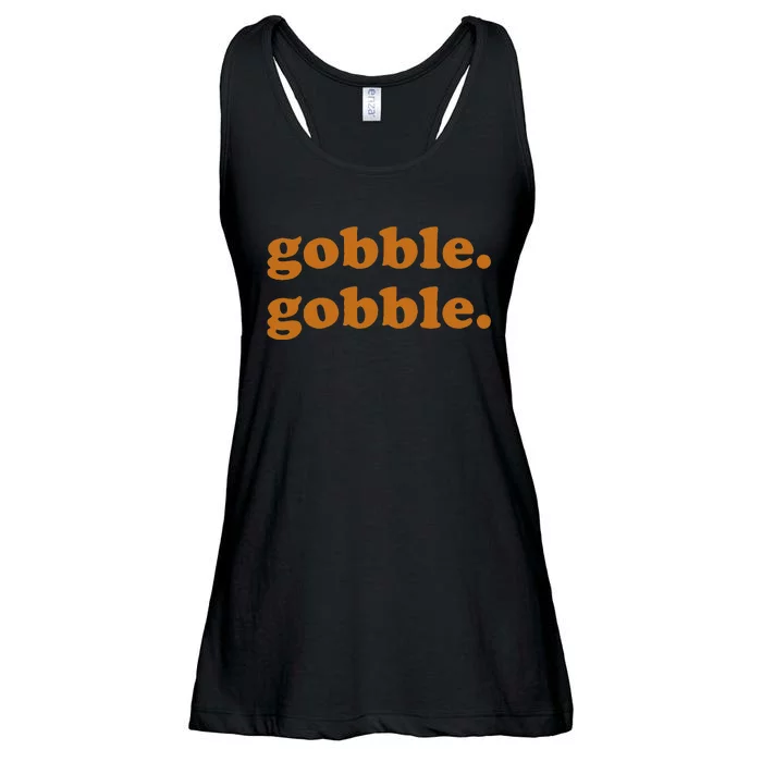 Thanksgiving Day Gobble Gobble Turkey Trot Ladies Essential Flowy Tank