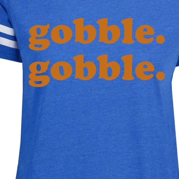 Thanksgiving Day Gobble Gobble Turkey Trot Enza Ladies Jersey Football T-Shirt