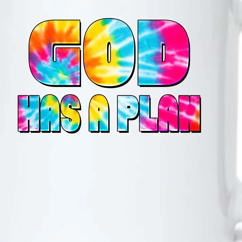 Tie Dye God Has A Plan Black Color Changing Mug