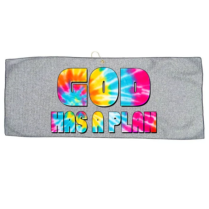 Tie Dye God Has A Plan Large Microfiber Waffle Golf Towel