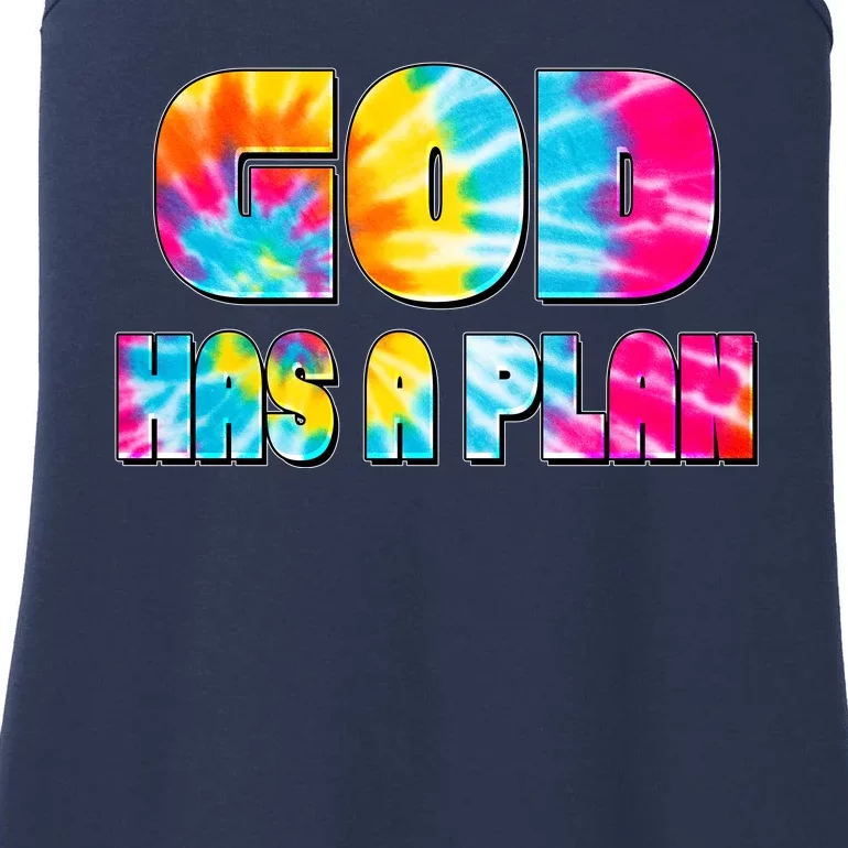 Tie Dye God Has A Plan Ladies Essential Tank